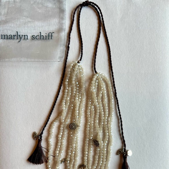 Marlyn Schiff Multi Layer Beaded Charm Hamsa 🪬 Necklace - Picture 4 of 7